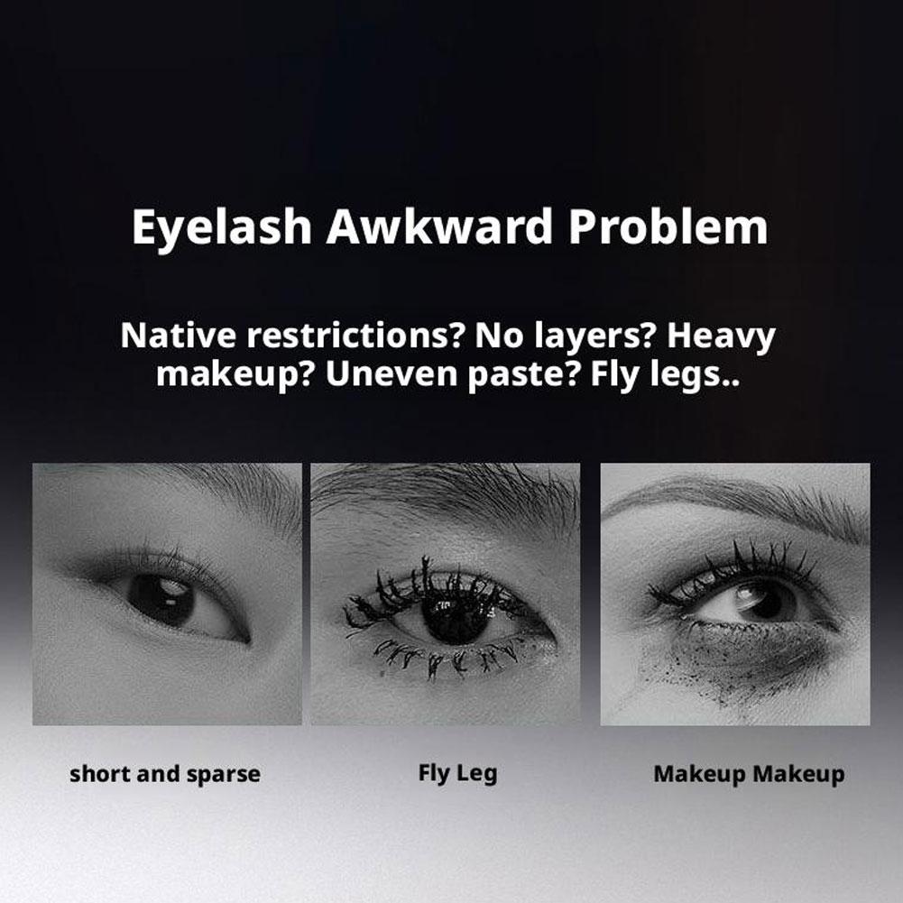 Dobbeltsidig Mascara Vanntett Lang Krøll Tykk Ikke Mascara Smudgefri Øyenvippe E7G0