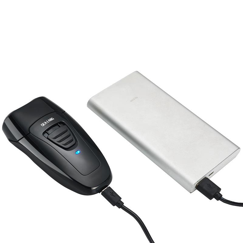 Portable Electric Shaver Men’s Travel Shaver USB-Rechargeable Detachable Shaving Head Compact and Convenient for Business Trips
