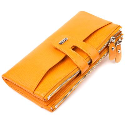 Original Female Cats Made of Genuine Grained Leather CANPELLINI Wallet 21631 Yellow