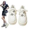 Platform white shoes women's spring 2025 new fashion versatile casual breathable rhinestone heightening casual board shoes