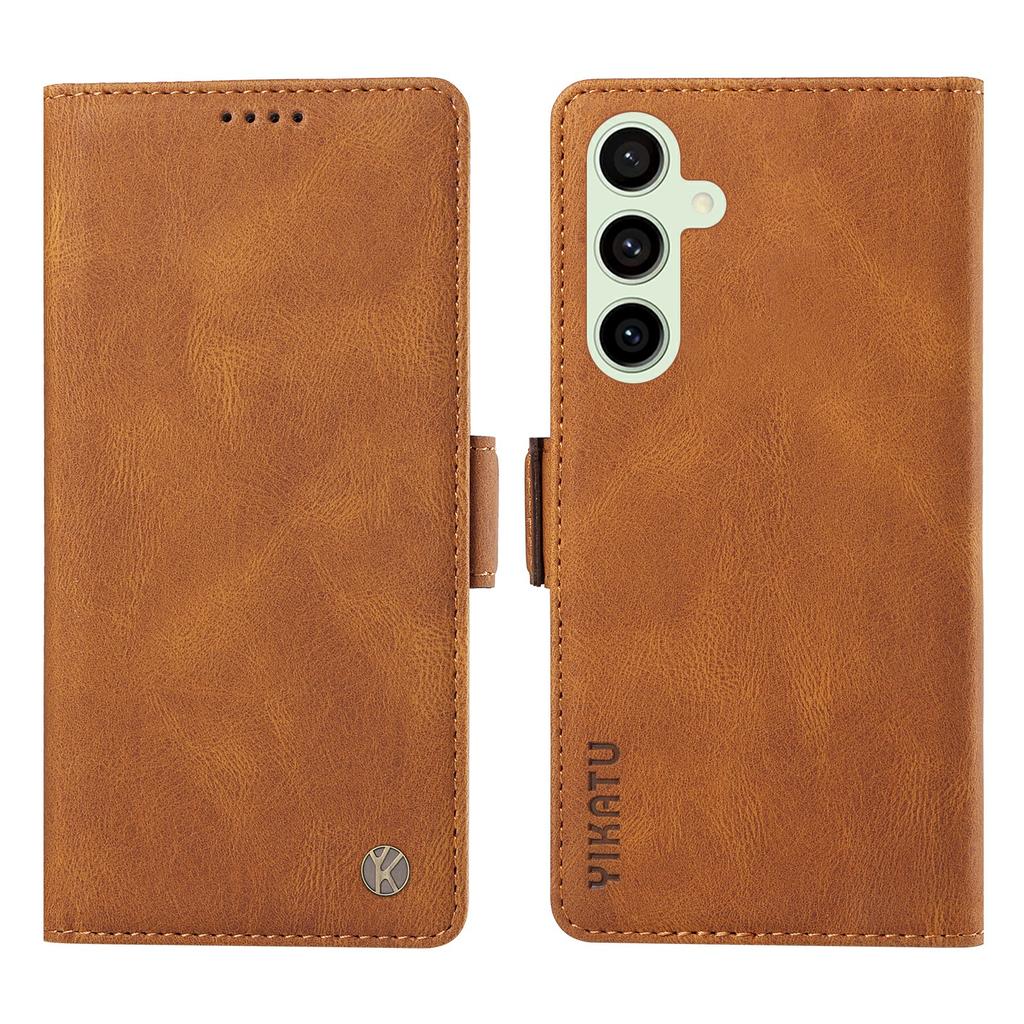 For Samsung Galaxy S24 FE Case Skin-Touch Wallet Leather Phone Cover