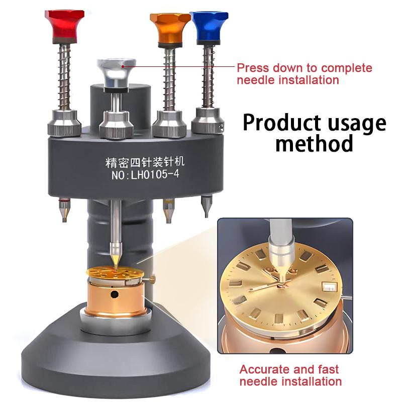Watch Repair Tools Precision Four Needle Machine Needle Loader High Precision Needle Presser Watch Movement Needle Loader
