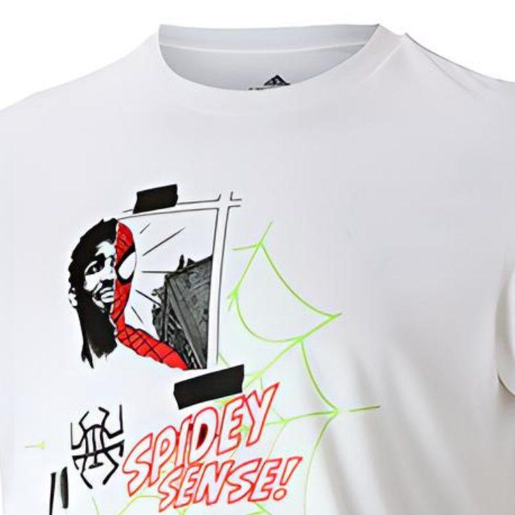 Adidas T Shirts Men's White Crew Neck Moderate Straight Fit GP6777