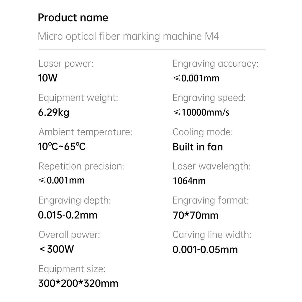 MR.CARVE M4 Marking Machine Laser Engraver Infrared Laser Module and 5W Blue Light Laser Module 70x70mm Carving Area
