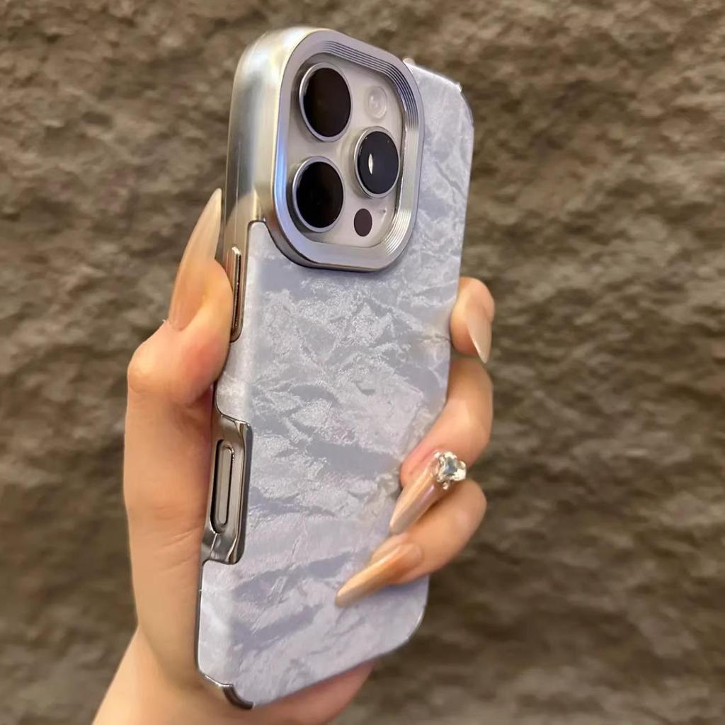 Soft Silicone Leather Snow Mountain Pattern Phone Case For iPhone 16 15 14 13 11 12 Pro Max 16 Plus Shockproof Bumper Cover