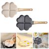 Omelet Pan Divided Egg Skillet Anti Scald Handle 4 Cup Mini Egg Cooker Pan Mini Pancake Pan for Baking Frying Steak