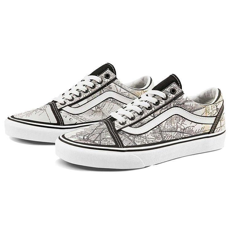 Vans MOCA X Old Skool Frances Stark Maps Unisex Sneakers White VN0A5KRF94H