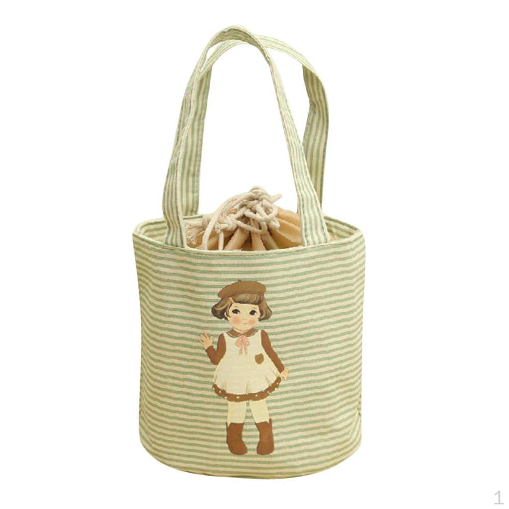 Canvas Lunch Bag Insulated Tote Soft Bento Cooler Container зелёный 890₽