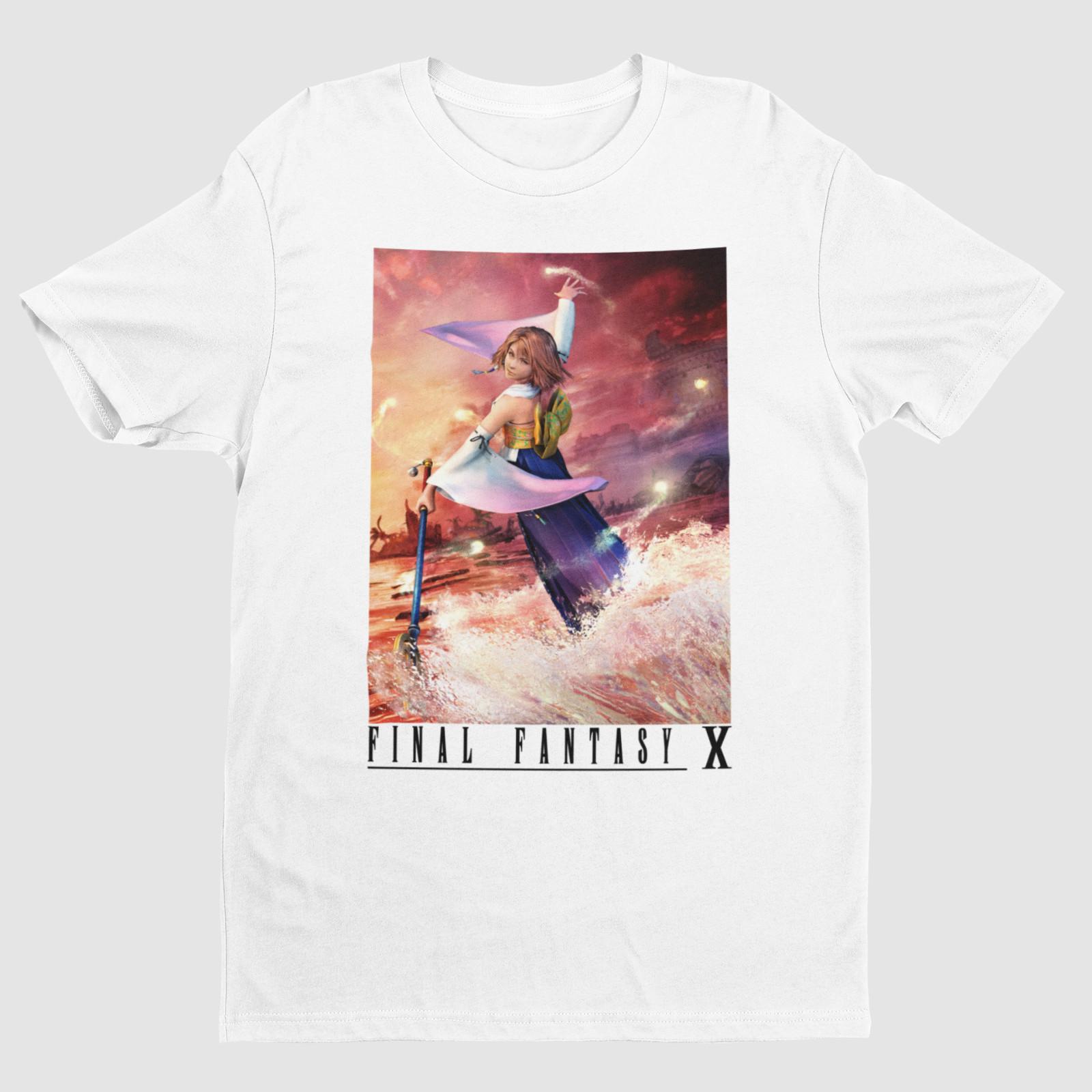 Final Fantasy X Yuna Sending Key Art Premium Unisex T-shirt Gifts JRPG Gamers S разноцветный