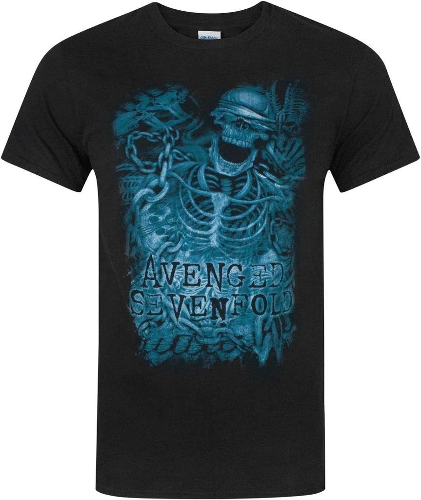 Vanilla Underground Avenged Sevenfold Chain Skeleton Men's T-Shirt Black