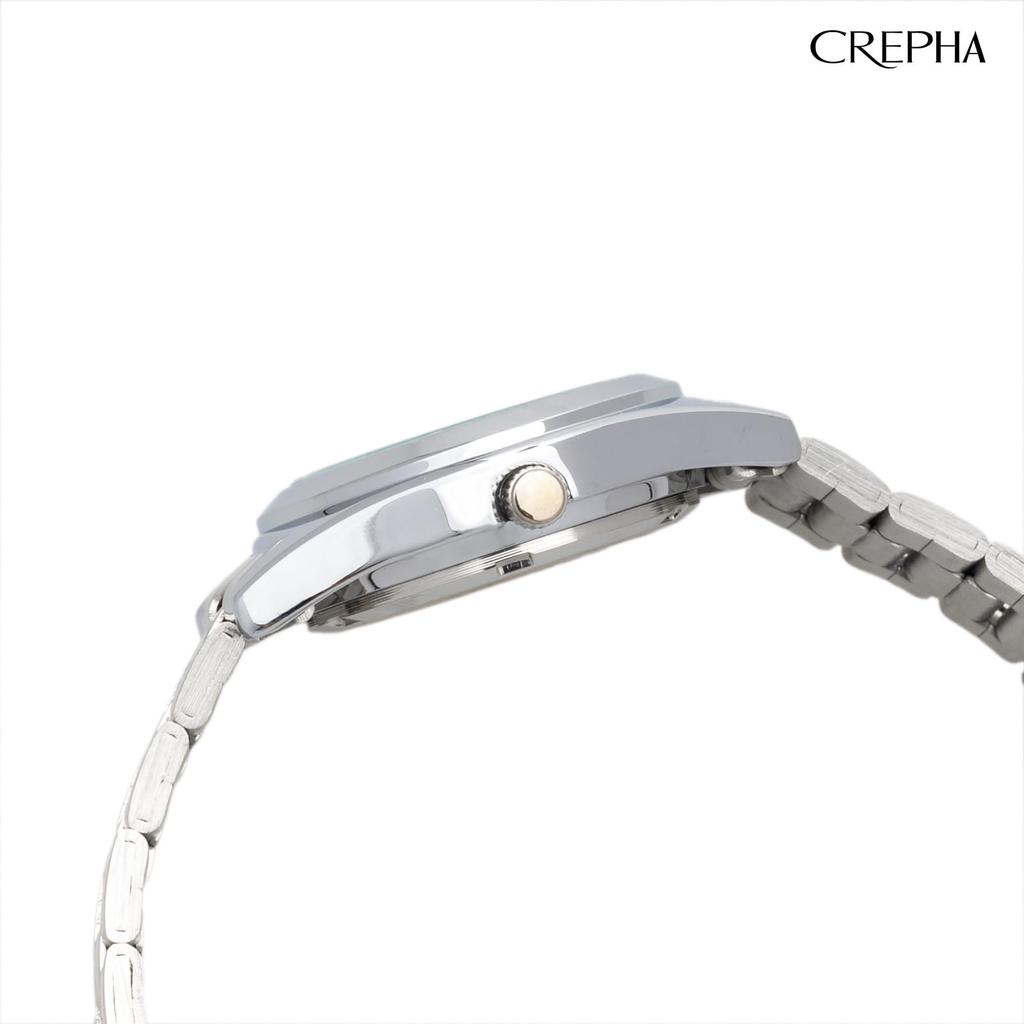 Clefer Serdica Analog Watch, White Dial, Metal Strap, SD-AL326-WTS, Women's, Silver