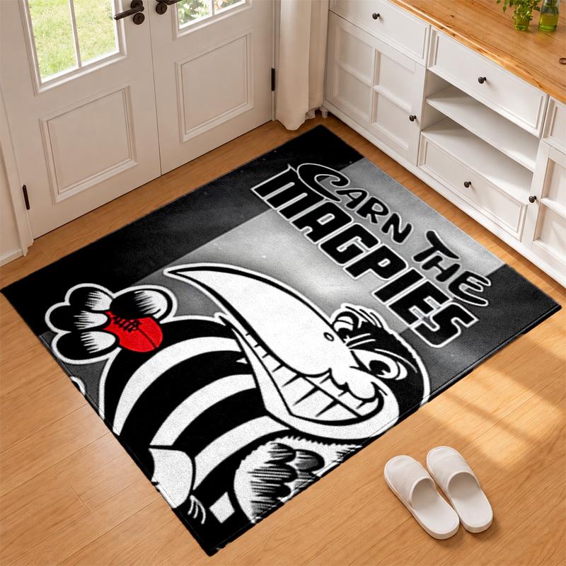 Collingwood Football Club Carpet Door Mat for Living Room or Bedroom Protective Mat Under Chair Office Decoration Christmas Gift Birthday Present