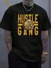 Camisetas Hustle Gang Casual Funny T Shirt Crewneck Cotton Short Sleeve Tee Personality Aesthetic Classic  Men's Clothing