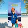 Customizable personalized beach towels Paddington Bear themed designs.Suitable for the beach, yoga, sports;ideal as beach accessories