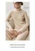 HE Basic Aesthetics Women's Cashmere Turtleneck Loose Fit Seamless Wool Sweater