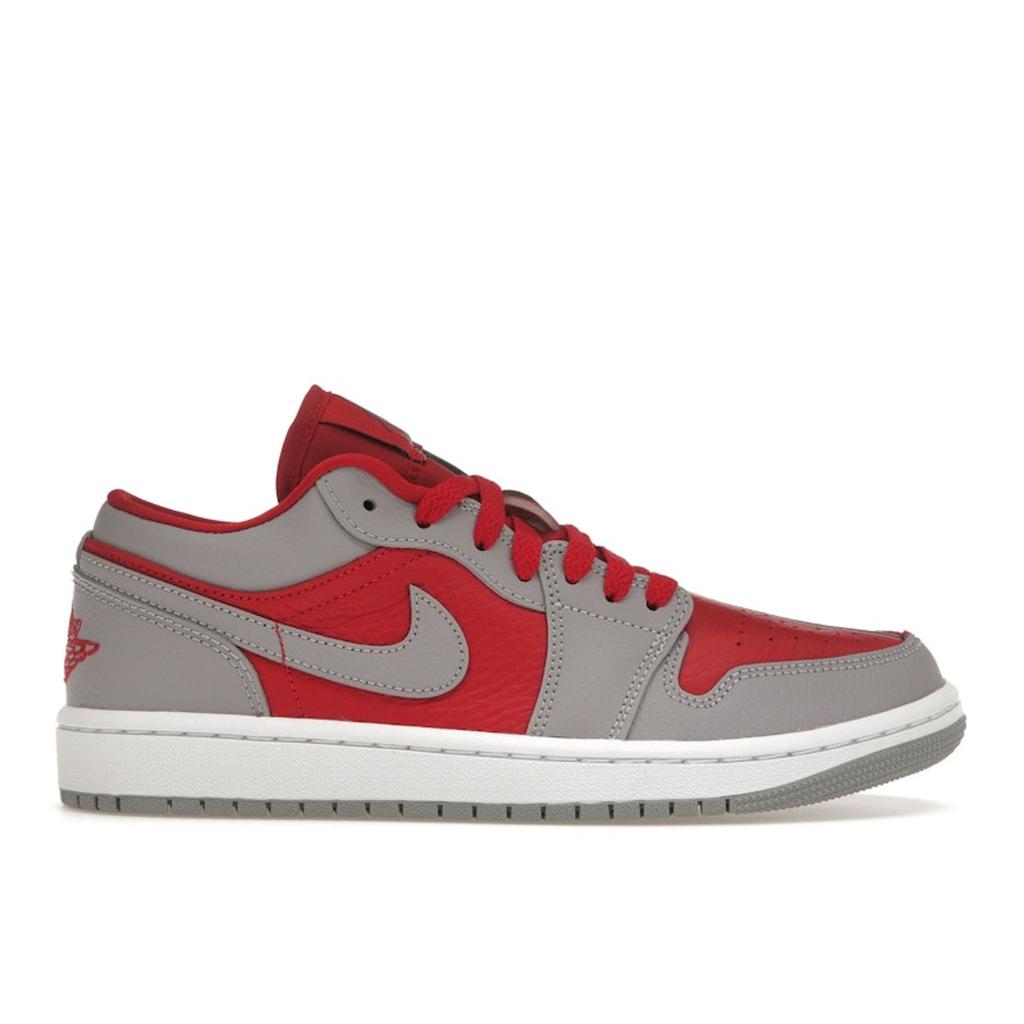 Air Jordan 1 Low SE Split - Gym Red Cement Grey Women Sneakers Black White DR0502-600