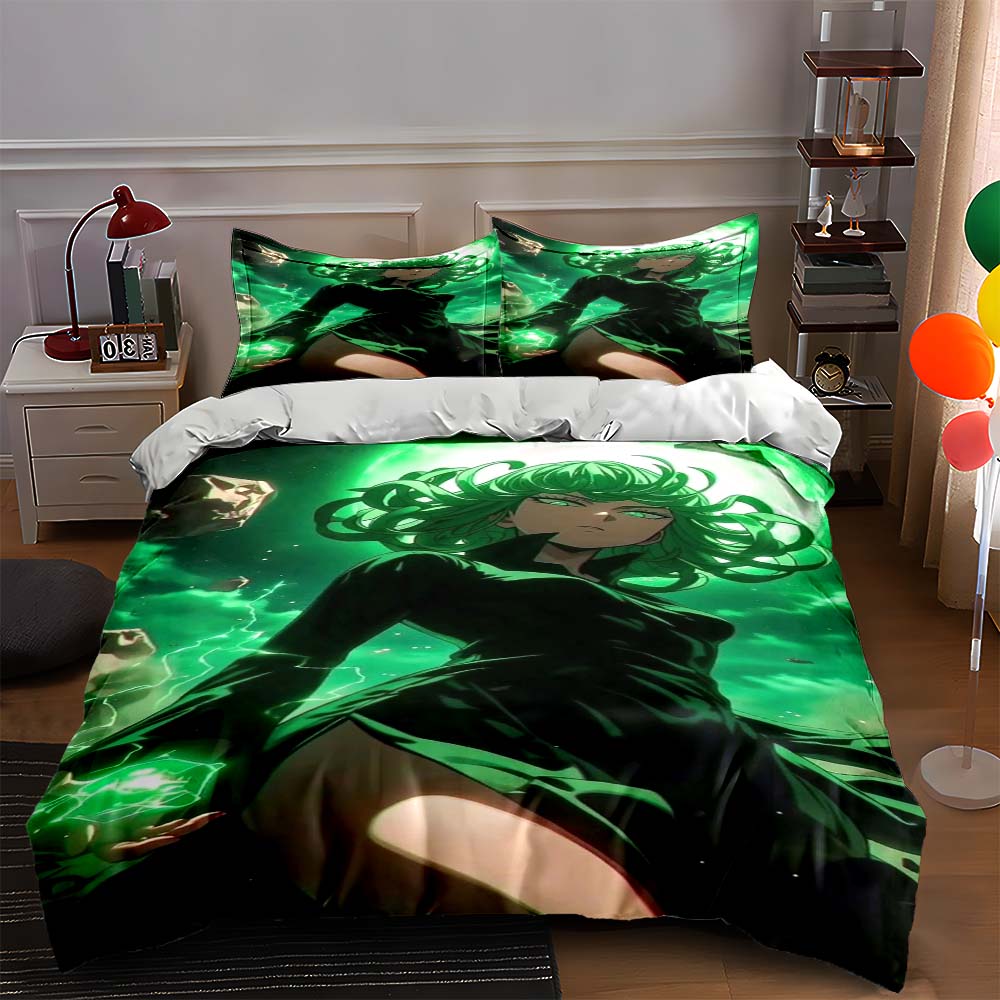 

Green energy character. Bedding Duvet cover sets Duvet covers Pillowcases gifts (1 * Duvet Cover 2 * Pillowcases, without duvet insert) 135x200cm
