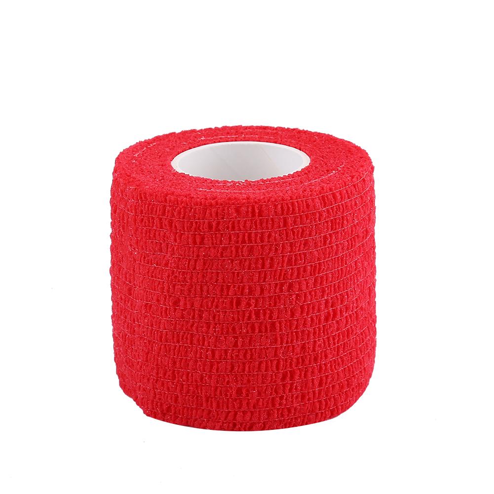 5 Rolls /set Waterproof Self Adhesive Bandage Tape Finger Joints Wrap Sports Care(Red)