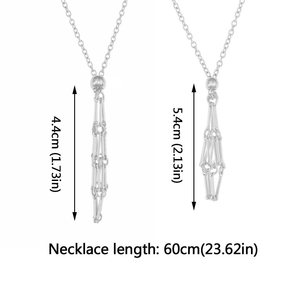 Stainless Steel Crystal Cage Necklace Adjustable Net Chain Stone Collecting Holder Anti-Tarnish Durable Design Easy To Open/Clos
