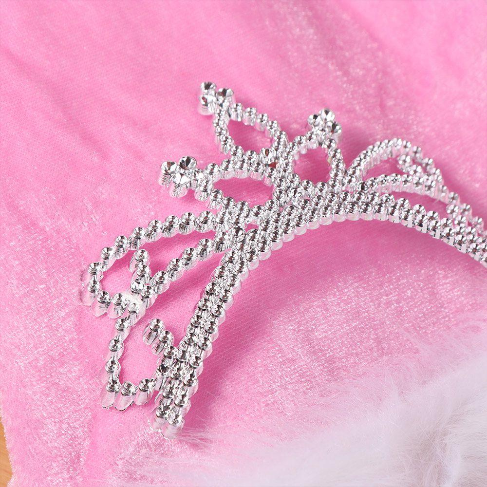 Party Supplies Plush Crown Christmas Hat With Long Hairy Thicken Xmas Hat Fluffy Soft Winter Cap Holiday Costumes Dress Up