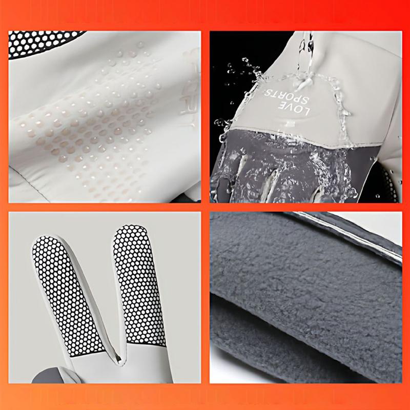 Windproof And Waterproof Outdoor Gloves Touch Screen Thumb And Index Finger Fingertips Warm Gloves For Running Cycling