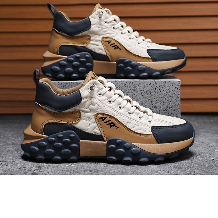 Autumn new casual sports trendy shoes trendy breathable men's shoes versatile height increase small whiteboard comfortable shoes