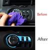 For Buick Regal 2009-2017 Blue Steel Headlight Button Control Cover Trim 1PCS