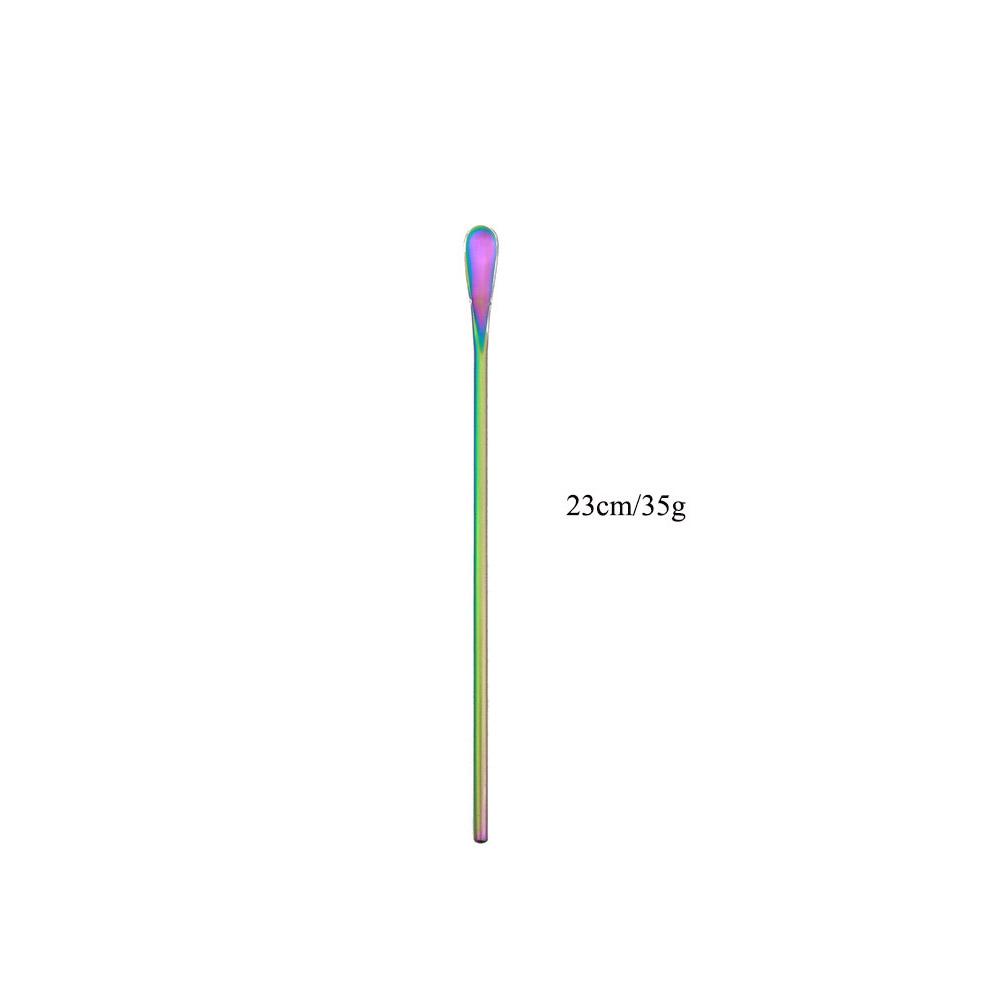 Barevná nerezová ocel Míchadlo na kávu Míchačka na nápoje Koktejl Drink Swizzle Tyčinka Ovocná šťáva Míchací lžička mléka