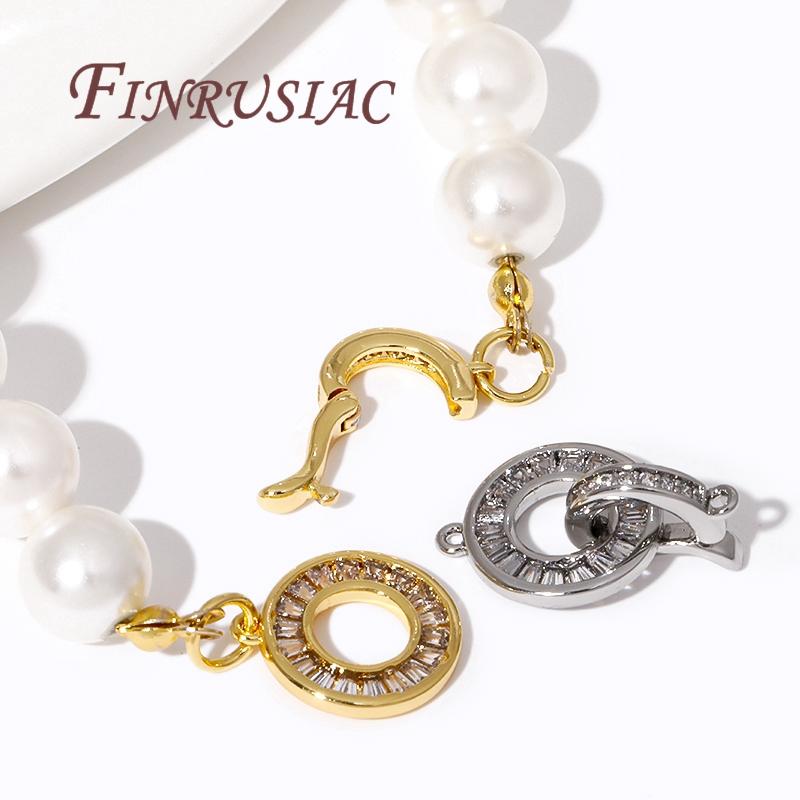 18K Echtgold Plated Runde Verbinder-Verschlüsse Für Armbänder,Verschluss Für Schmuckherstellung,Endkappen-Verschluss Verbindungs-Elemente