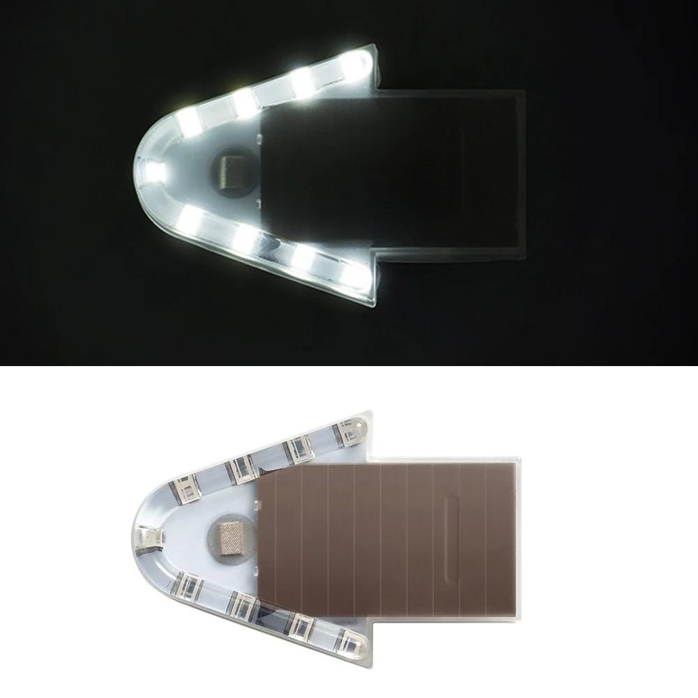 1PCS Solar Power Motorcycle Front Rear Decorative Light Arrow-Shaped LED Safety Warning Strobe Light Colorful Turn Signal Lamp белый