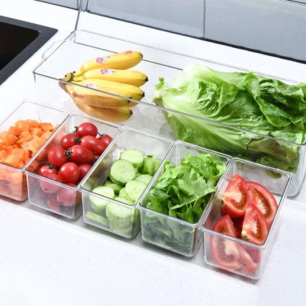 Transparent Fresh Iced Box Detachable Chilled Fruit Fresh-keeping Box New Condiment Tray