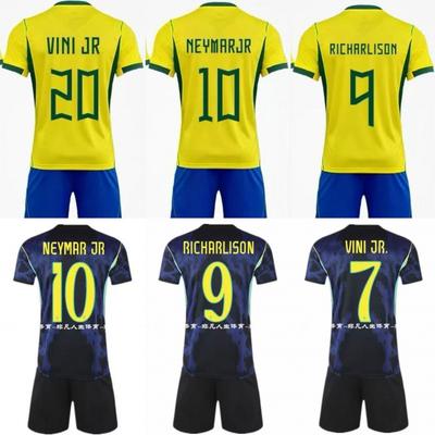 2026 VM-tröja Brasiliens landslagströja Neymar Vinicius barnvuxen dräkt fotbollströja