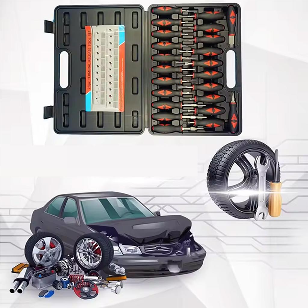 Complete 23Pcs Car Electrical Terminal Connector Pin Removal Tool Set For Wiring Harness Repair And Modification