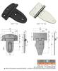 SK2-114 Exposed Hinge Adjustable Hinge for Industrial Cabinet Door Hinge