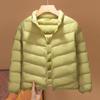2025 Kids' Autumn-Winter Lightweight Down Short Jacket - Stand-Up Collar, Warm for Boys & Girls