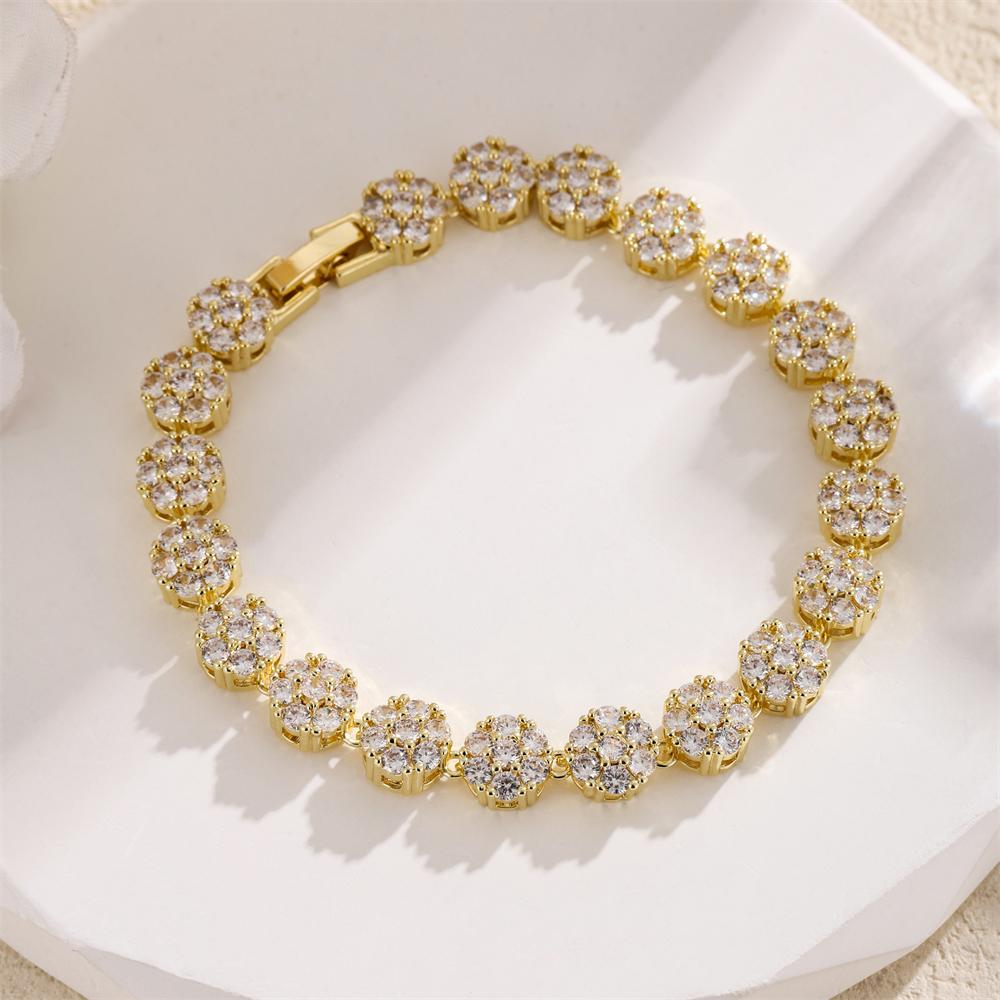 Fashion 1pcs Rainbow Clover Zircon Bracelet Fashion Charm Gorgeous Charm Exquisite Cute Sweet Shining Crystal Jewelry