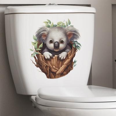 Çizgi Film Ağaç Dalları Koala Klozet Kapağı Banyo Tuvaleti Ev Dekorasyonu Duvar Çıkartmaları