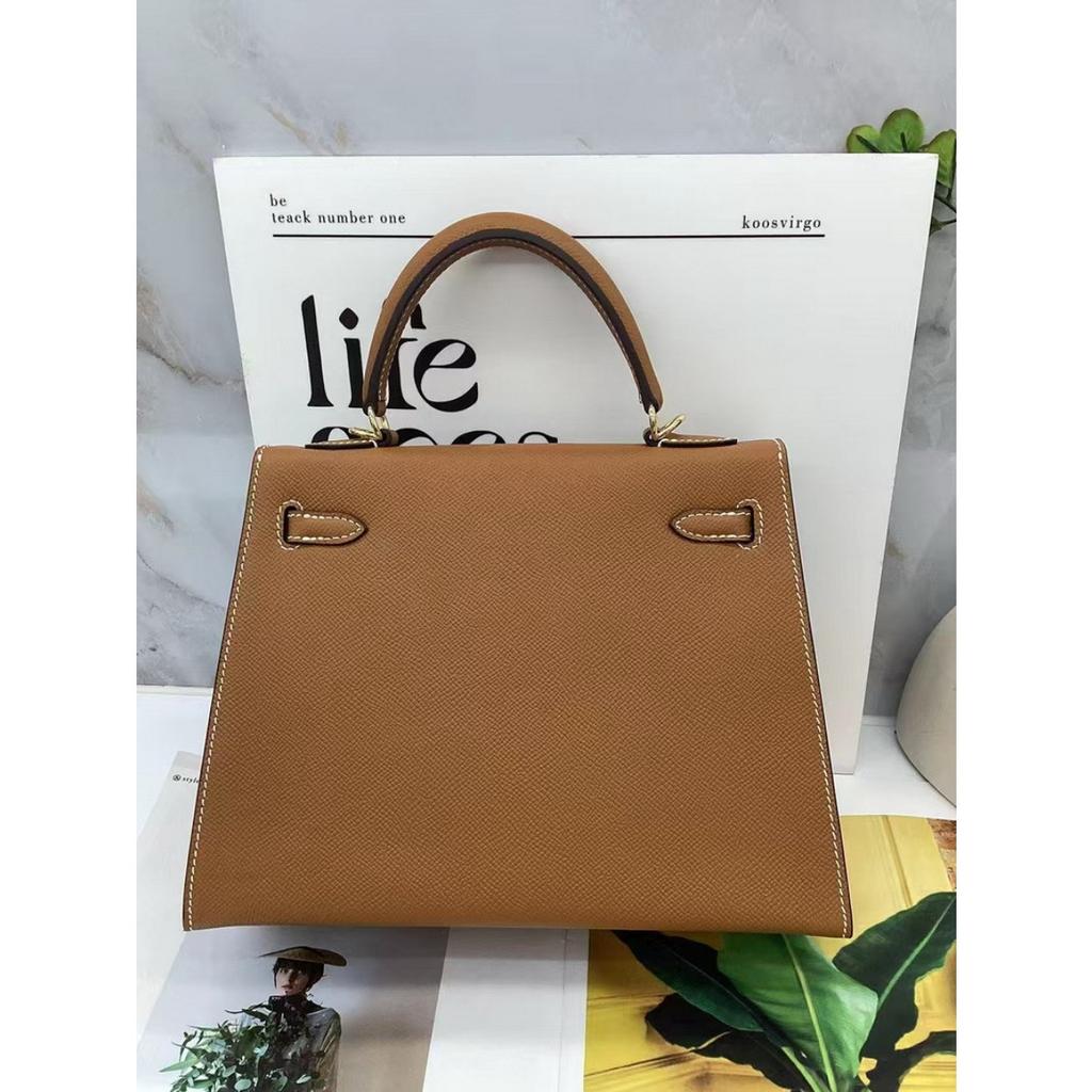 Erste Schicht Rindsleder Handflächenmuster Zweite Generation Kelli Tasche tragbare Schulter-Umhängetasche mit doppeltem Schultergurt (M09KL)