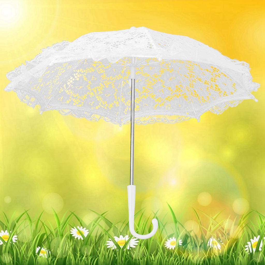 Craft Flowers Lace Embroidery Umbrella Children S Stage Performance Decorative Umbrella Decoration Accessory
