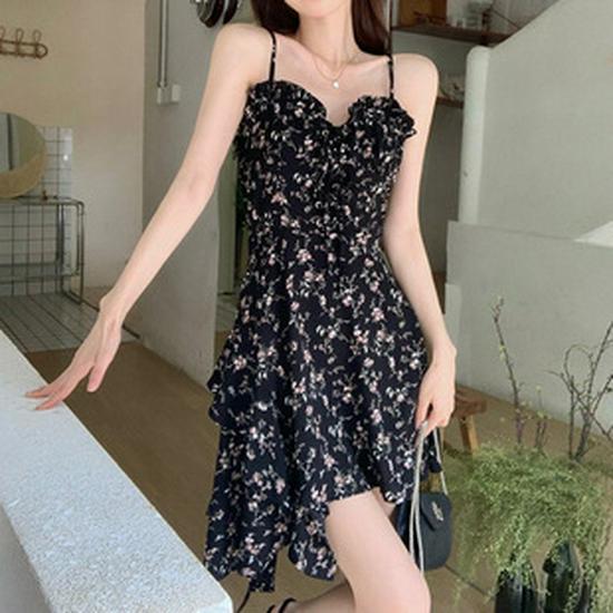 Women's Autumn Forest Retro Stitching Polo Collar Dress - Long Sleeve, Waist Slimming, Mid-Length Skirt