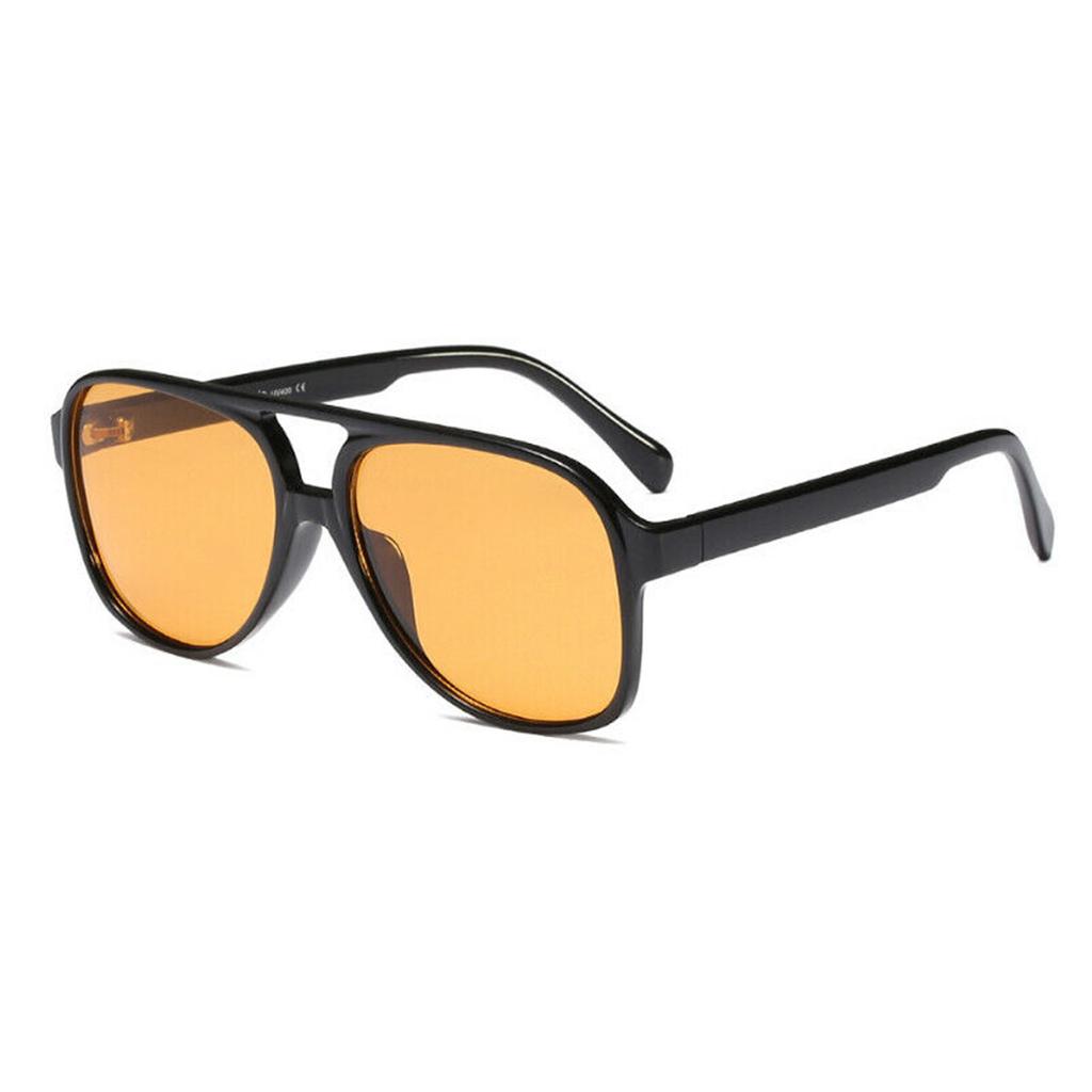 Fashion Vintage Retro 70s Sunglasses for Women Men Classic Large Square Frame Trendy Multicolor