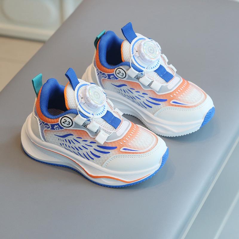 Kinder Sneakers Jungen Mädchen Freizeitschuhe Drehknöpfe Laufschuhe Weiche Sohlen Baby Mesh Schuhe Singles