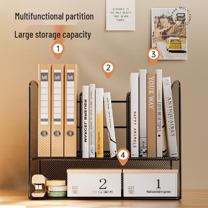 Multi-Layer Desktop Book Stand & Document Organizer