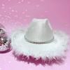 Bride Cowboy Hats Bridesmaids Cowgirl Hat Bachelorettes Party Hat Photo Headpiece