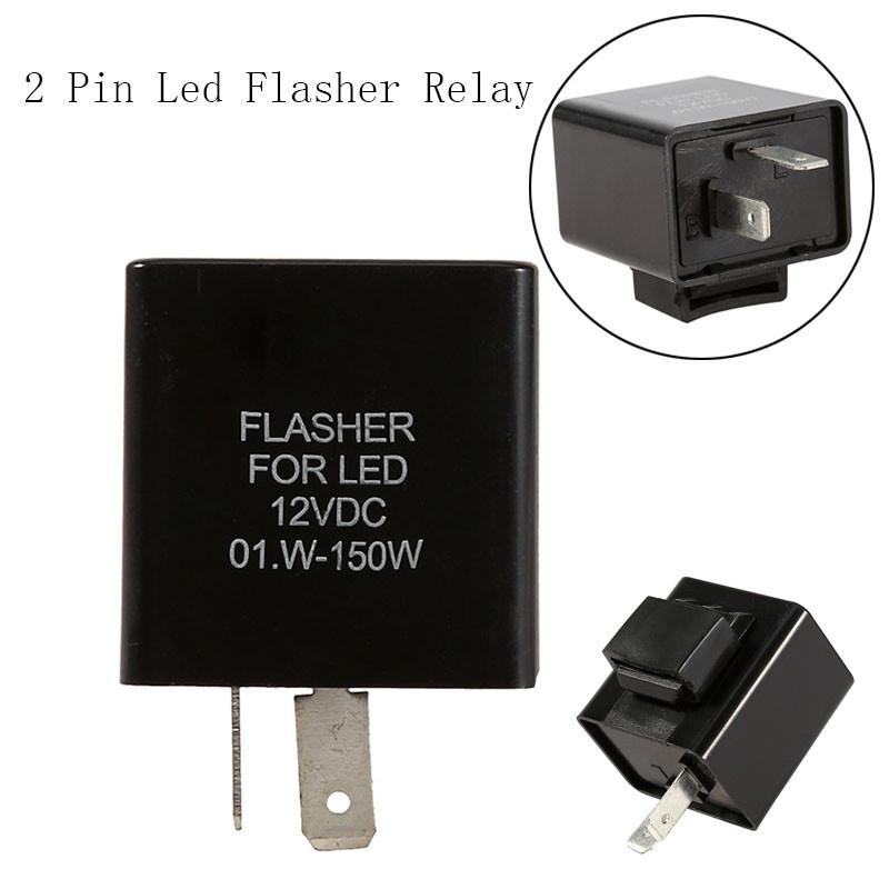 2pin Correcci/ón Intermitente de Rel/é Electr/ónico para L/ámpara de Se/ñal Vuelta LED Flash Hiper 12V