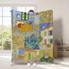 Van Gogh's Checkered Theme polyester Bedroom velvet flannel soft sofa cover blanket Fleece soft sofa cover blankets for beds