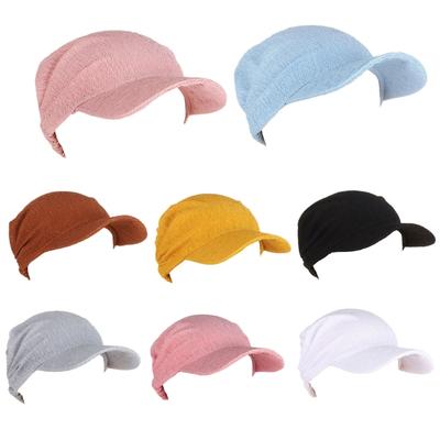 Turban d'été chic avec protection solaire, bandeau, couleur unie, couvre-cheveux, bonnet d'allaitement, couvre-chef, bonnet de nuit pour les amis