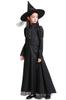 [Madrugada] Witch Classical Authentic Cosplay 3-Piece Set (Costume Set, Witch Hat, Halloween Tattoo Stickers) Long Skirt Black Dress Black Witch