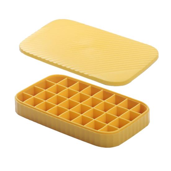 

Силиконовая форма для кубиков льда с контейнером и лопаткой, 32 ячейки, форма для льда для морозильной камеры, герметичная, штабелируемая, аппарат для изготовления льда для домашних вечеринок A жёлтый