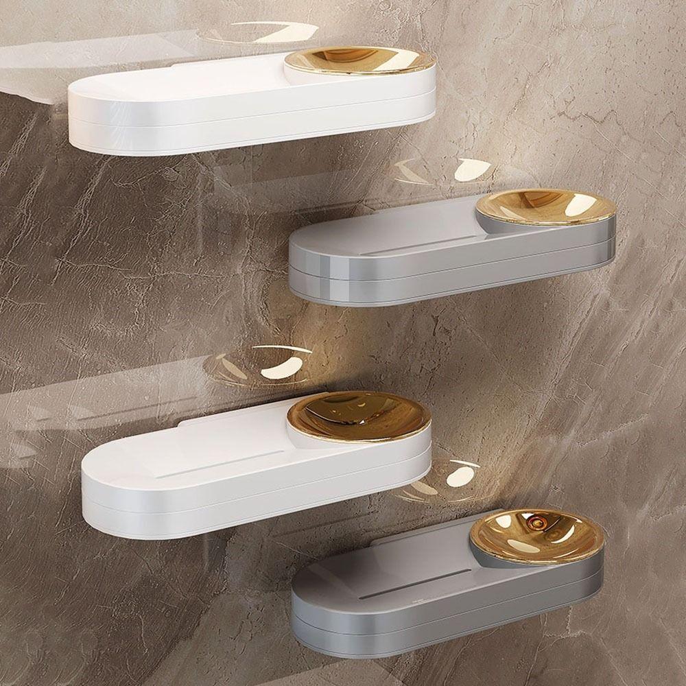 Wall-Mounted Rotating Soap Box Space Saving Cell Phone Holder Jewelry Storage Rack  Jewelry